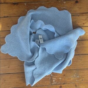 Anthropologie Maeve Baby Blue Scallop Scarf *new*